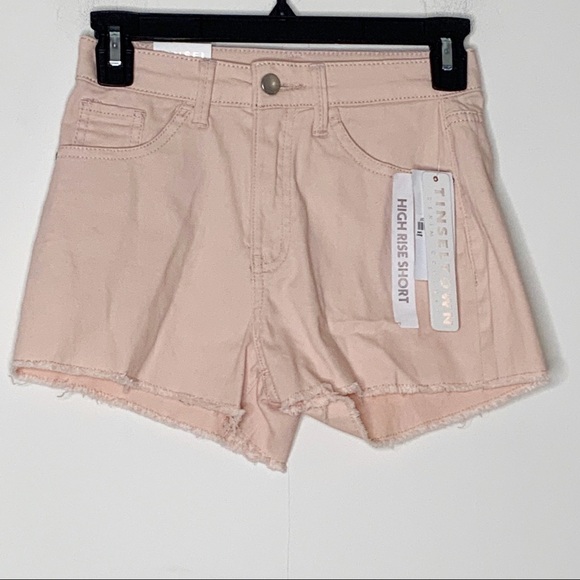 TINSELTOWN light pink high rise shorts. Size 0 - Picture 3 of 4
